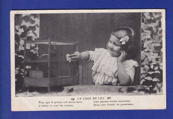 ENFANT - La Cage de Lili - Jeune Fille et son oiseau