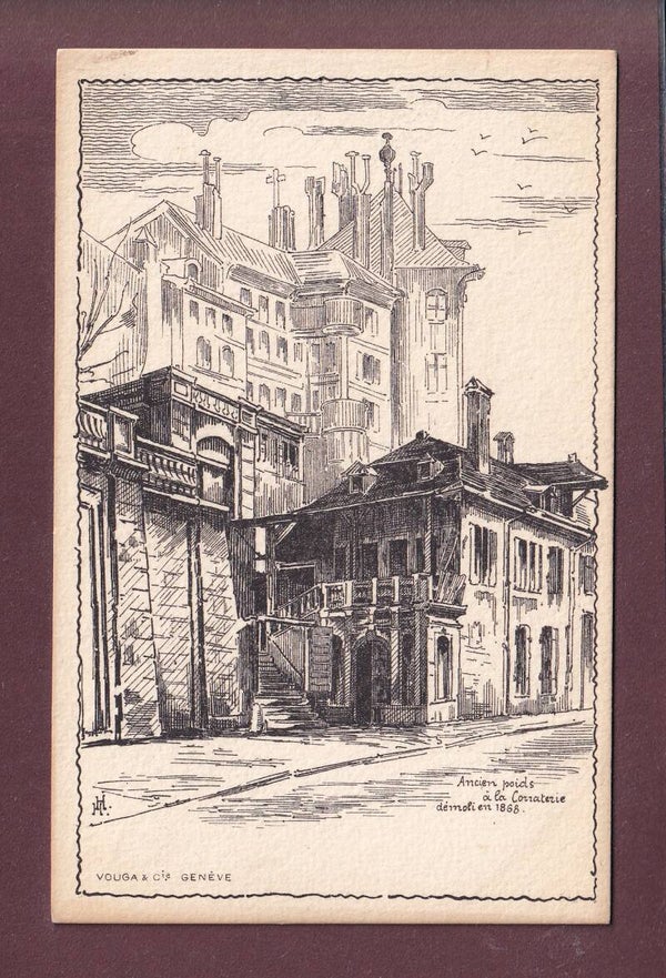 GENEVE - Ancien poids Corraterie - Vouga // petit trou //