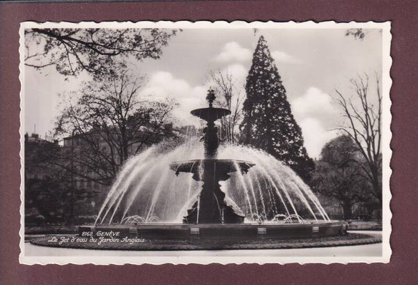 GENEVE - Jardin anglais - Fontaine - 1948