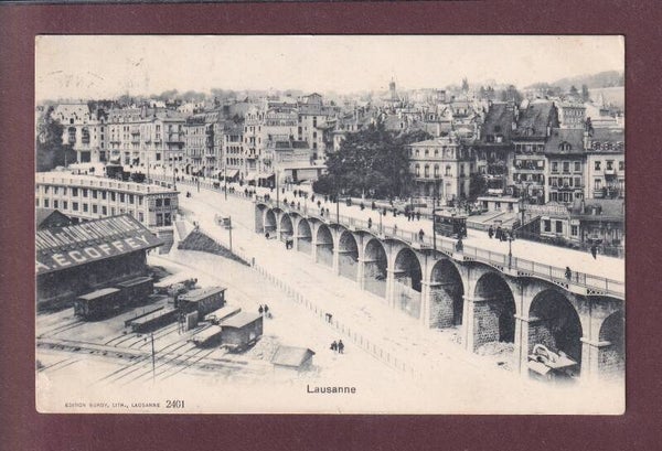 LAUSANNE - Place de l'Europe avant - Tram - Wagons - 1906