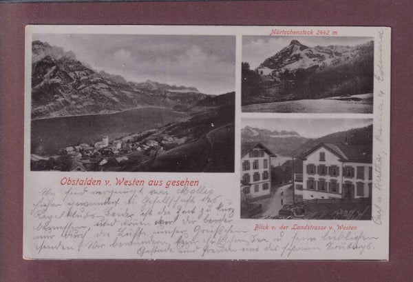 OBSTALDEN - 3 Bilder - 1904 glatt