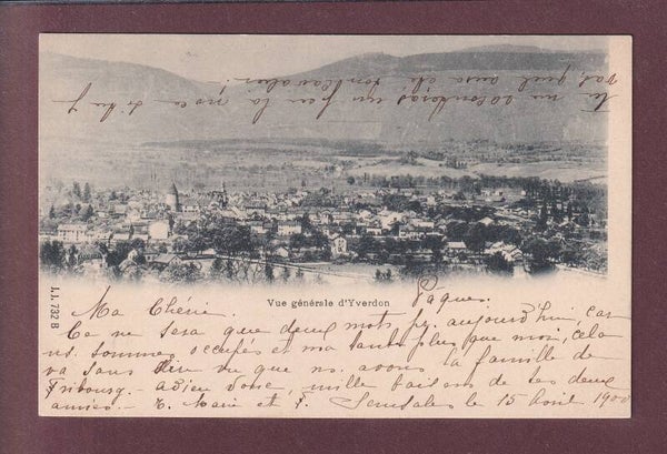Vue générale d'YVERDON - 1900