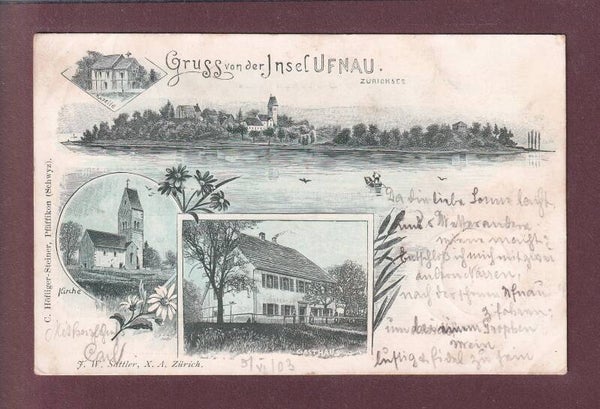 Gruss von der Insel UFNAU - 1903