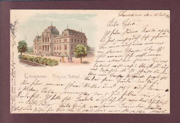 LAUSANNE - Tribunal Fédéral - 1899