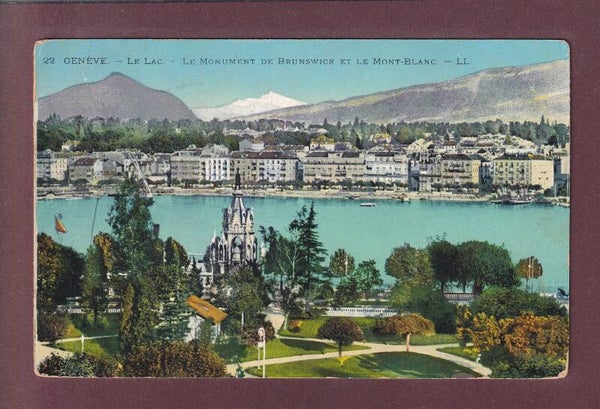 GENEVE - Partie de la Rade - 1916