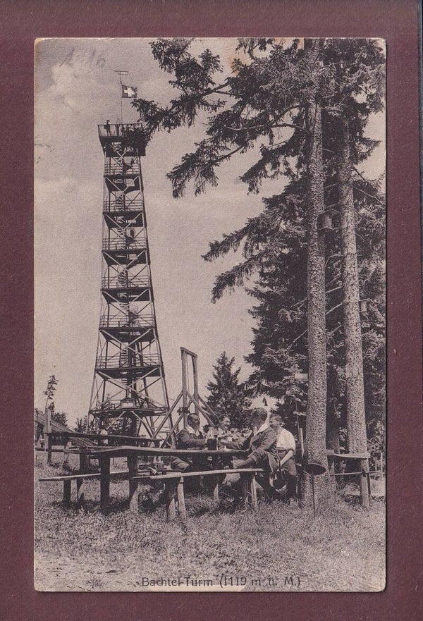 BACHTEL-KULM - Aussichtsturm - Leute - 1916