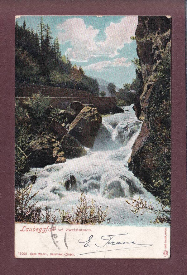 LAUBEGGFALL bei Zweisimmen - 1910