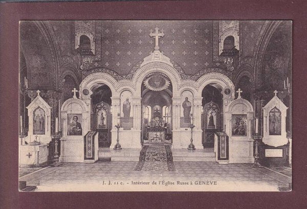 GENEVE - Eglise Russe - Intérieur // léger pli //