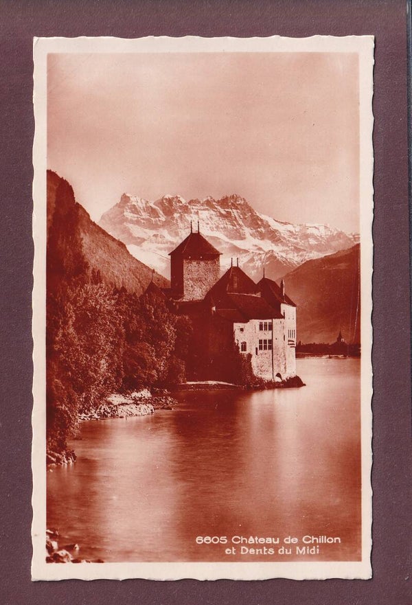 Château de CHILLON - Dents du Midi - Sépia