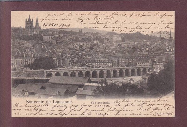Souvenir de LAUSANNE - Grand Pont - 1904