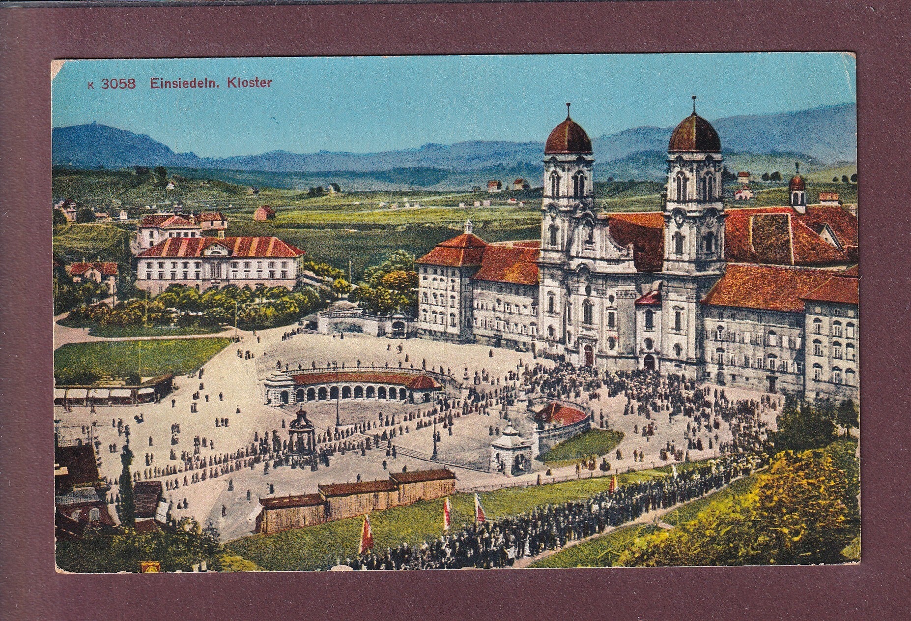 EINSIEDELN - Kloster - Leute - 1935 Bahnstempel