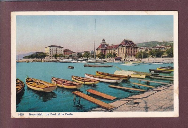 NEUCHÂTEL - Le Port et La Poste - 1944 Feldpost