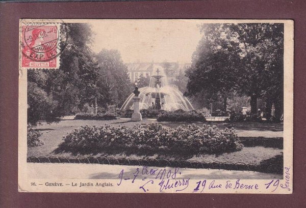 GENEVE - Jardin anglais - 1908