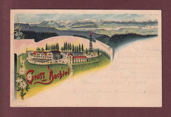 GRUSS VON BACHTEL - 1901 Langstempel HINWEIL