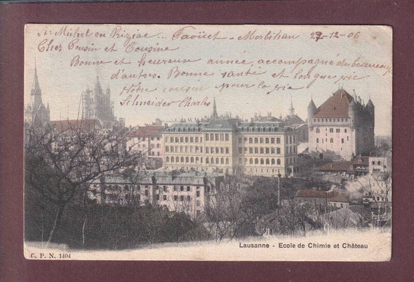 LAUSANNE - Ecole de Chimie - 1906 CPN
