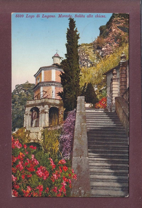 MORCOTE - Salita alla chiesa - 1943