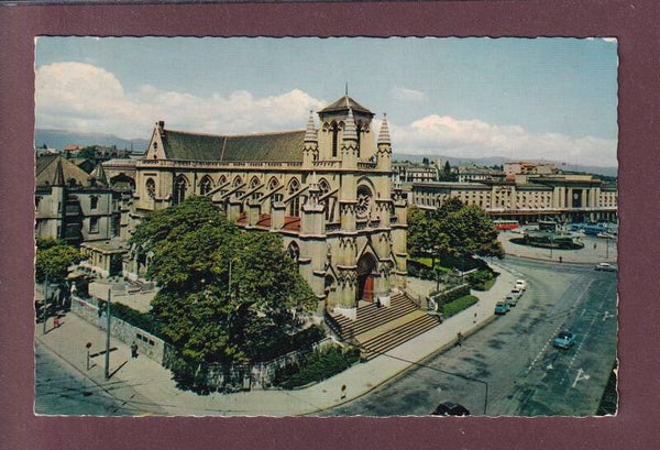 GENEVE - Basilique Notre-Dame et Gare Cornavin