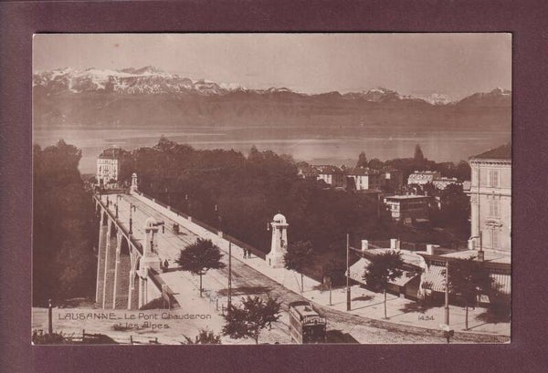 LAUSANNE - Pont Chauderon - Tram - 1915