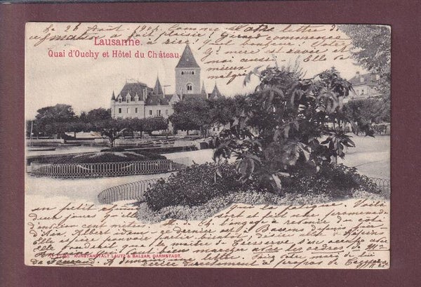 LAUSANNE - Quai et Château d'Ouchy - 1904