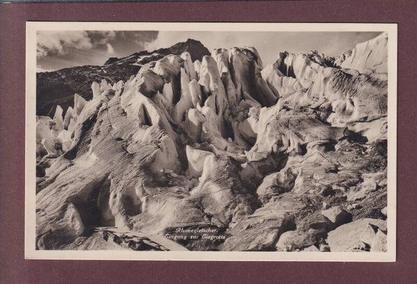 RHONEGLETSCHER - Eingang zur Eisgrotte - 1929