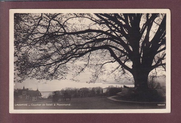 LAUSANNE - Coucher de soleil à Montriond - 1932