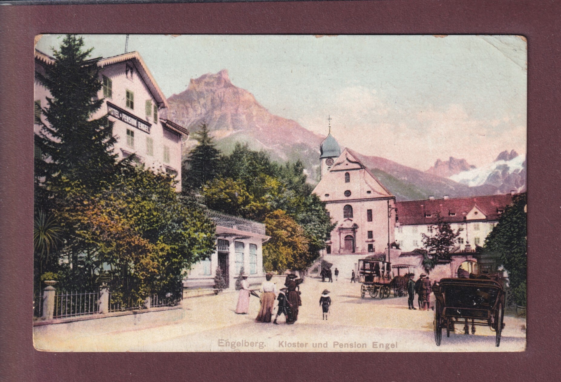 ENGELBERG - Kloster und Pension Engel - 1925 // Eckbug //