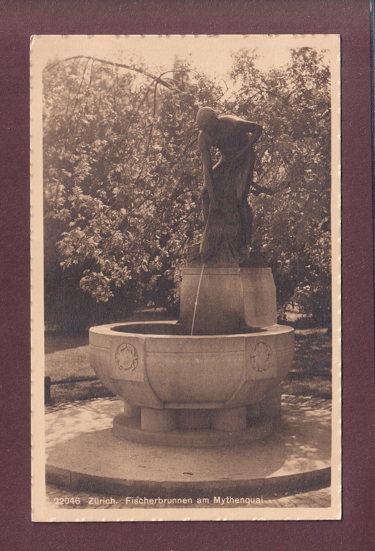 ZÜRICH - Fischerbrunnen am Mythenquai - 1917