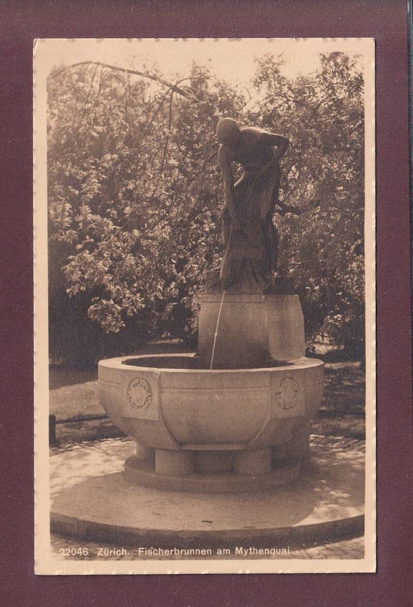 ZÜRICH - Fischerbrunnen am Mythenquai - 1917