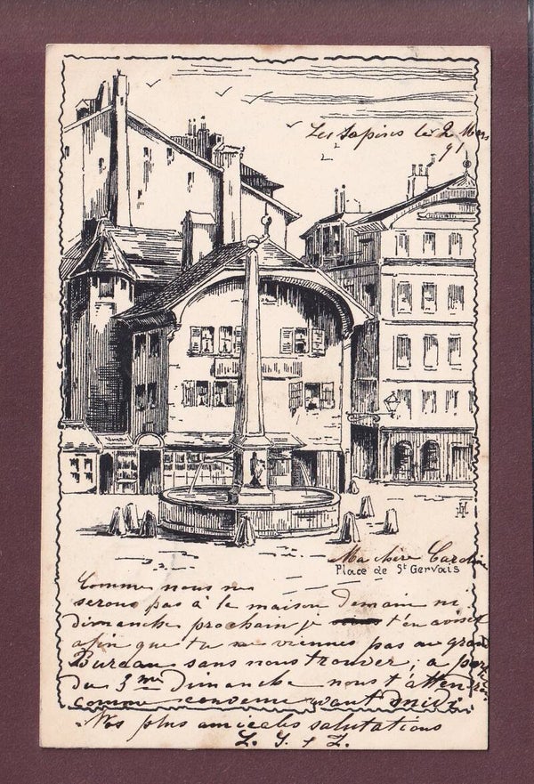 GENEVE - Place St. Gervais - 1901