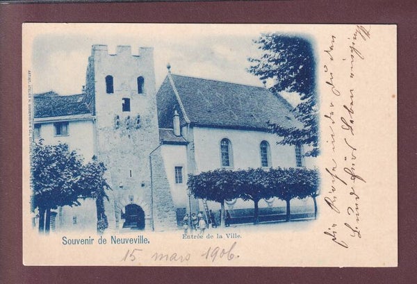 Souvenir de LA NEUVEVILLE - Entrée de la ville - 1906