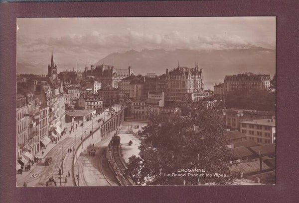 LAUSANNE - Grand Pont et les Alpes