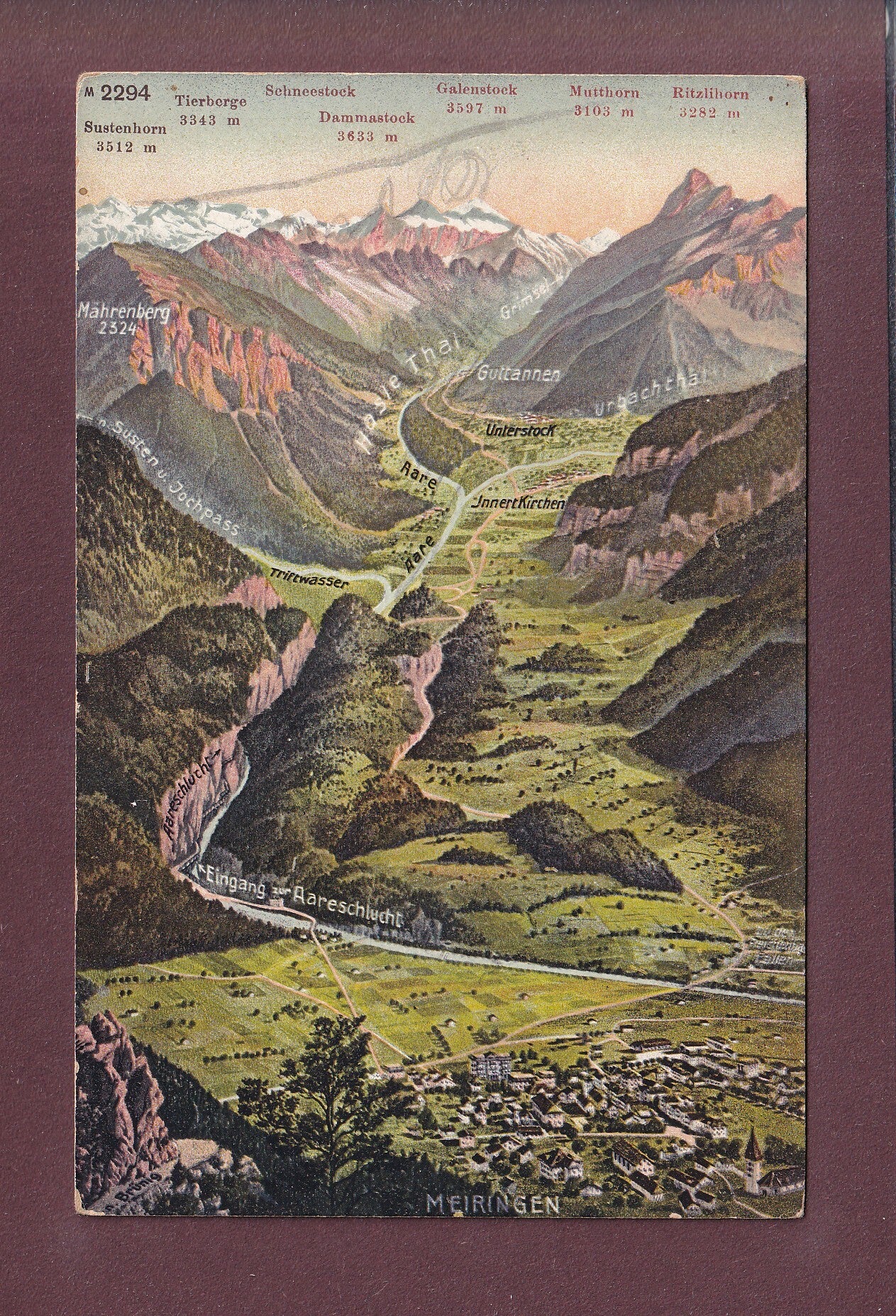 MEIRINGEN und Umgebung - Vogelschau