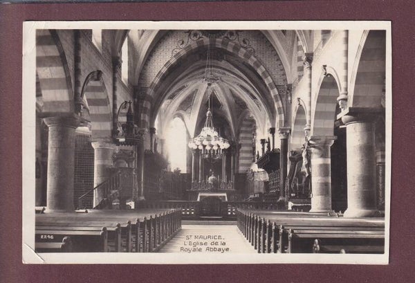 ST. MAURICE - Eglise de l'Abbaye - 1926 // plis d'angle //