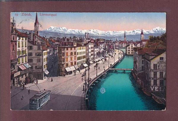 ZÜRICH - Limmatquai - Tram - 1913