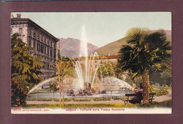 LUGANO - Fontana della Piazza Bandoria - 1908