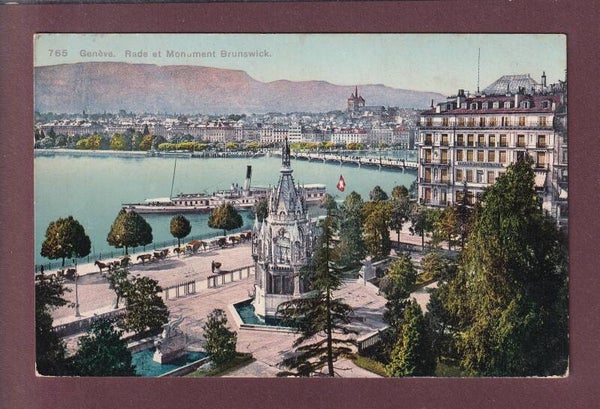GENEVE - La Rade - 1909 taxée