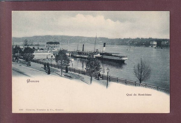 GENEVE - Quai du Mont-Blanc - Bateau CGN // léger pli //