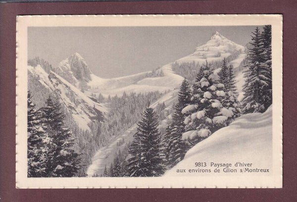 Paysage d'hiver aux environs de GLION
