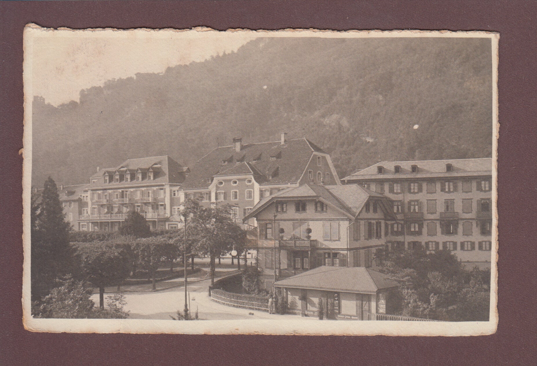 RAGAZ - Teilansicht - Hotel Hof - 1914 // kleiner Riss //