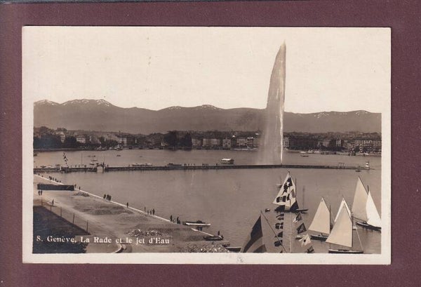 GENEVE - Rade et Jet d'eau - 1925