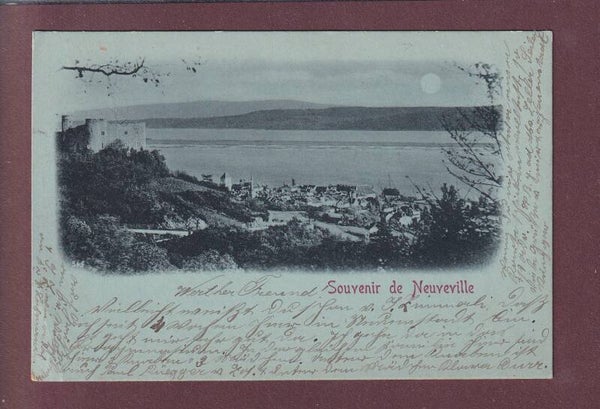 Souvenir de LA NEUVEVILLE - Clair de lune - 1899