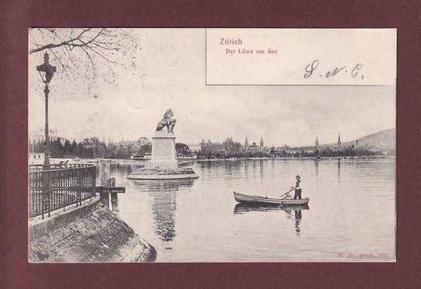 ZÜRICH - Der Löwe am See - 1904