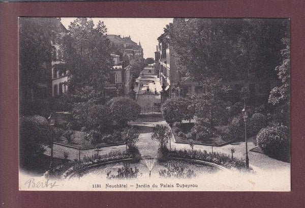NEUCHÂTEL - Jardin Palais Dupeyrou - 1906 // pli //