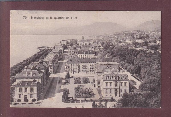 NEUCHÂTEL - Quartier de l'Est - 1912