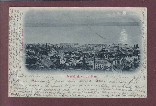 NEUCHÂTEL vu du Plan - 1898