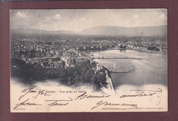 GENEVE - Vue prise en ballon - 1902