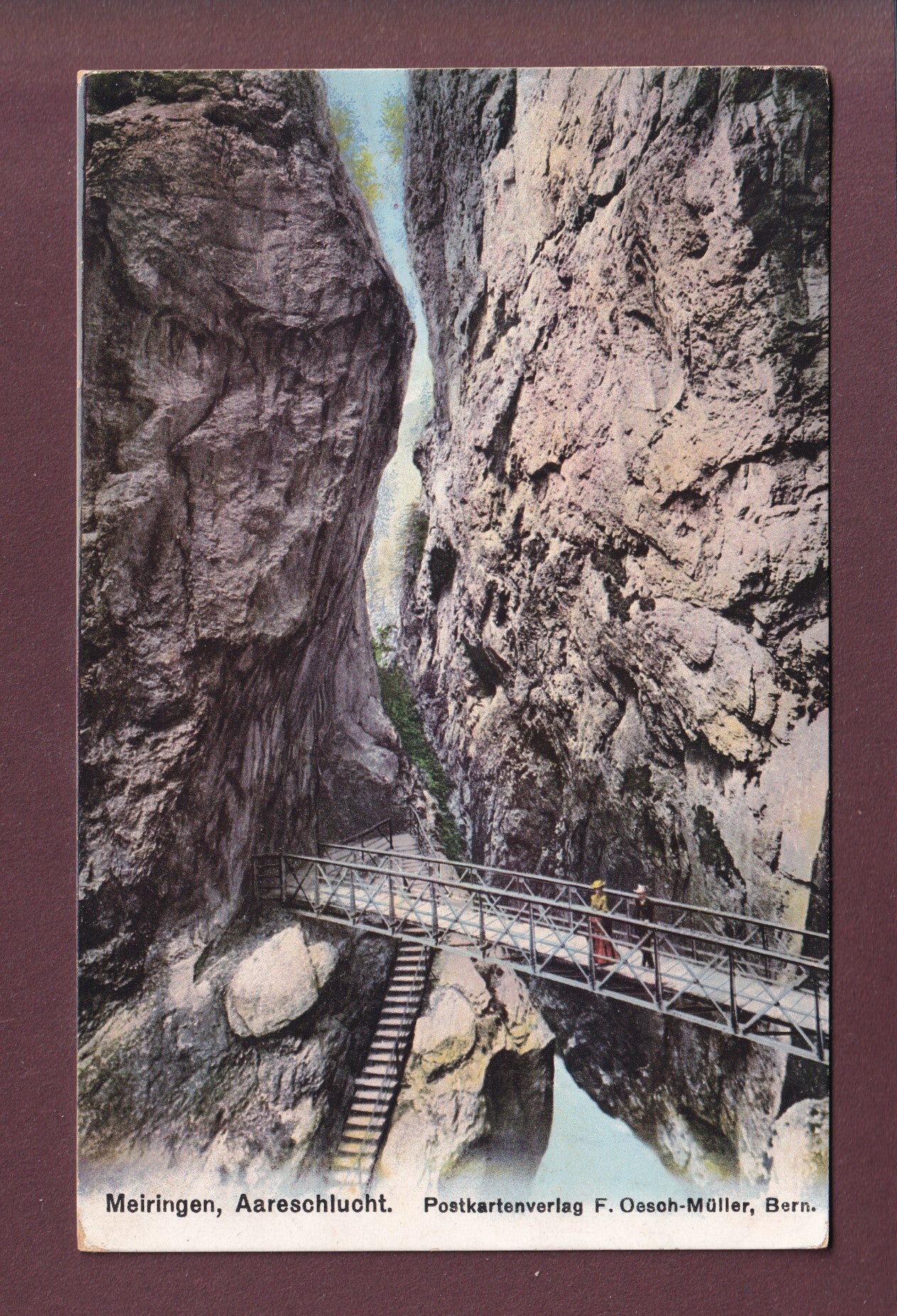 MEIRINGEN - Aareschlucht - Leute - 1907