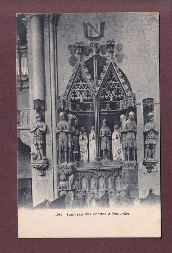 NEUCHÂTEL - Collégiale - Tombeau des comtes - 1910