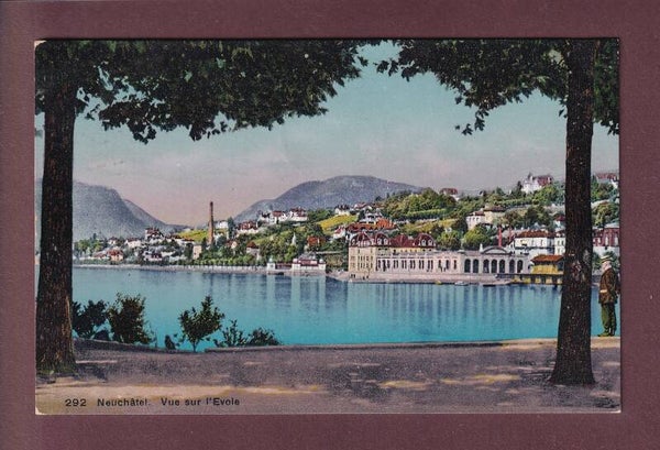 NEUCHÂTEL - Vue sur l'Evole - 1916