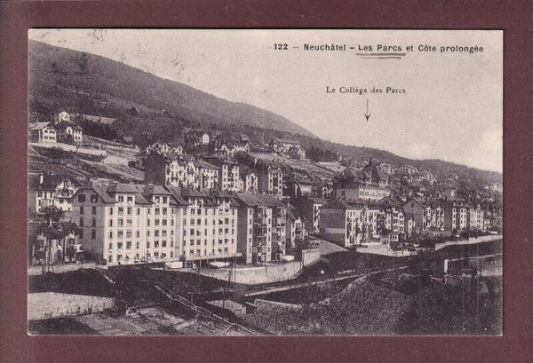 NEUCHÂTEL - Les Parcs et Côte prolongée - 1923